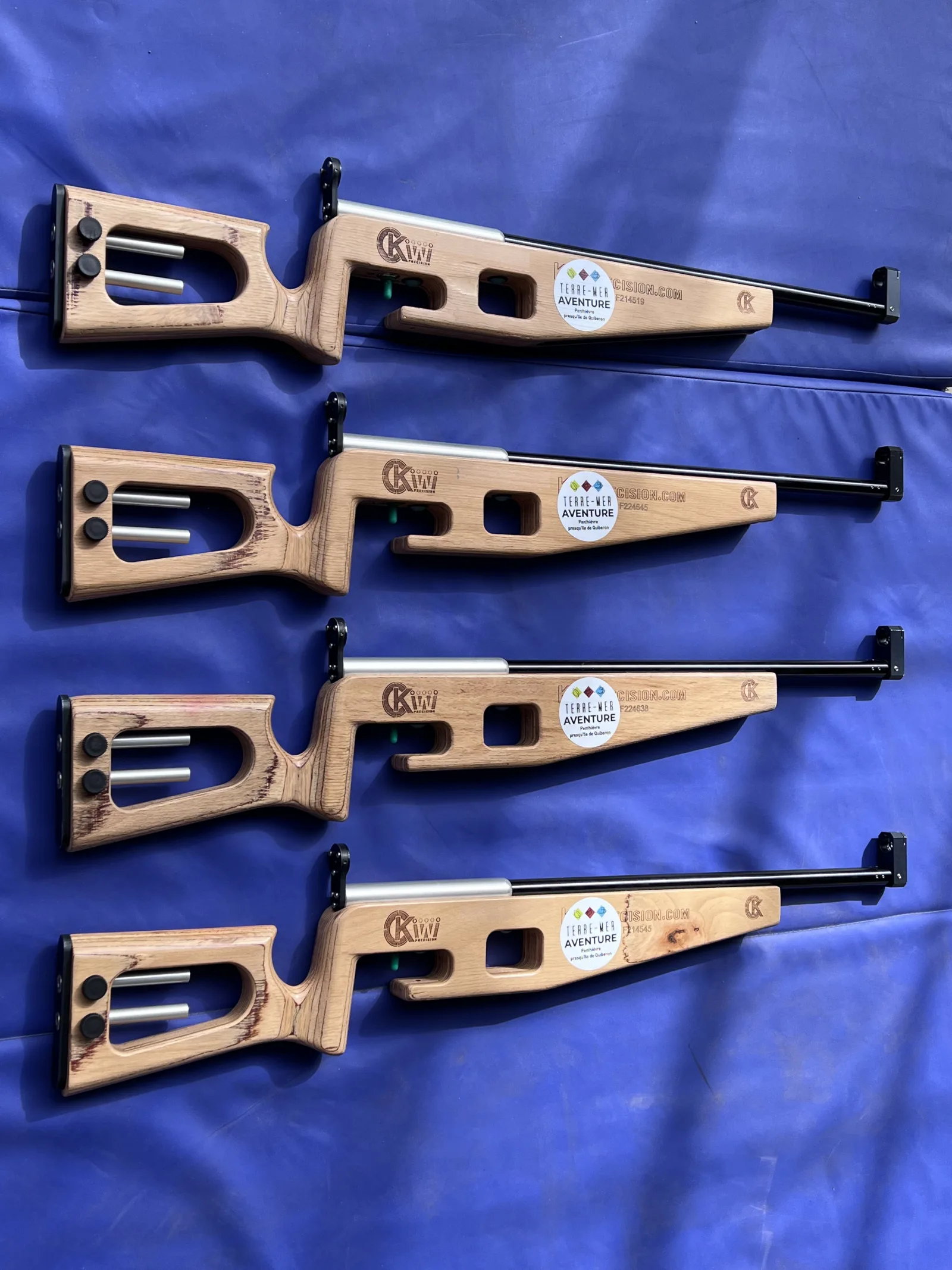 Biathlon Breton : carabines laser de précision Kiwi Précision utilisées pour l'initiation au tir sur la presqu'île de Quiberon Bretagne Sud