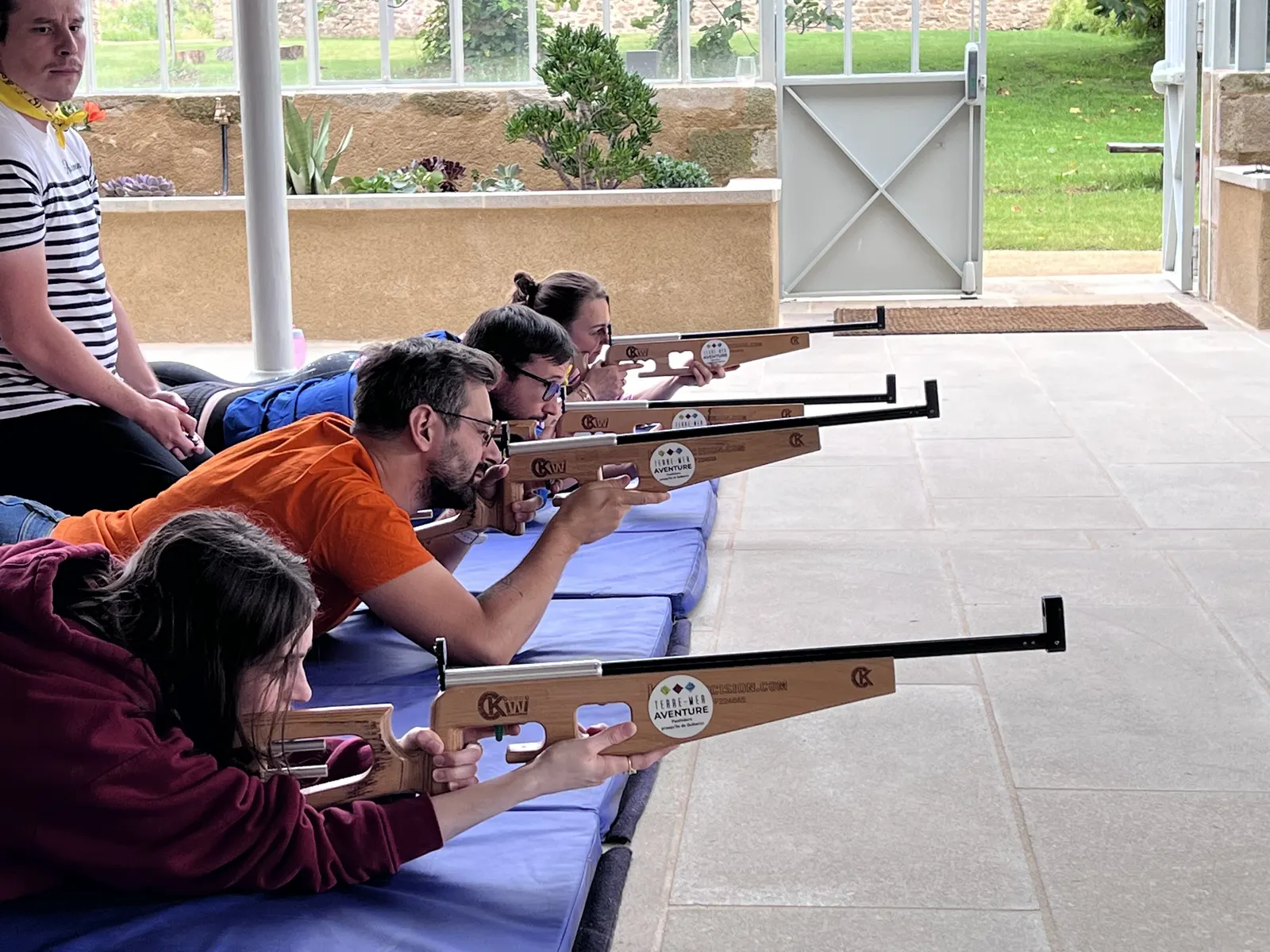 Épreuve de tir de précision du Biathlon Breton sur la presqu'île de Quiberon